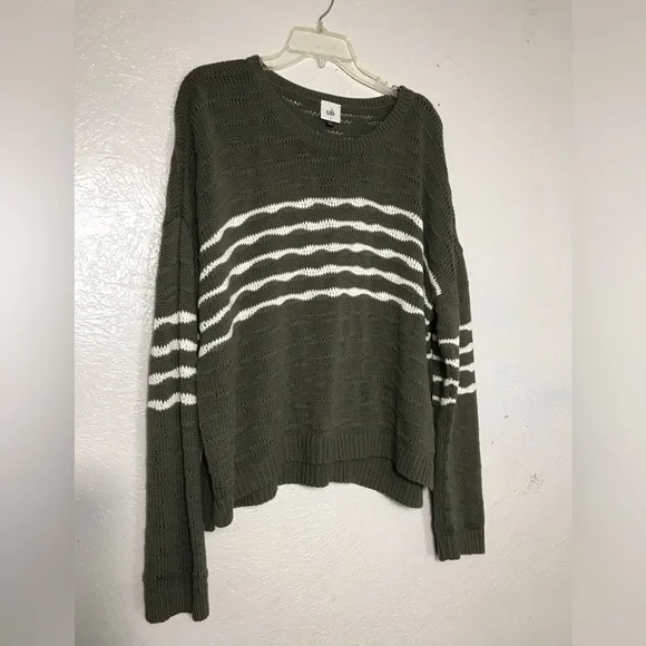 Cabi Olive Green Pullover Sweatier L - Picture 2 of 5